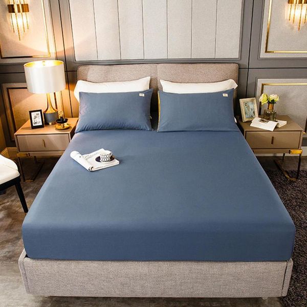 sheets & sets 1 pc bed sheet cotton fabric blue solid color plain fitted with elastic sabanas de cama queen/king size linen
sheets & sets 1 pc bed sheet cotton fabric blue solid color plain fitted with elastic sabanas de cama queen/king size linen