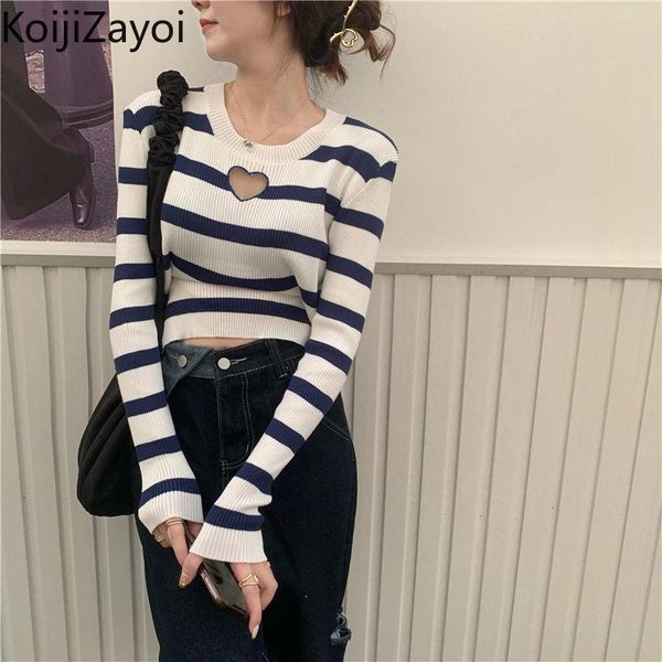 women's sweaters koijizayoi women knitted striped sweater 2021 fall winter bottom lady chic korean fashion slim thin jumpers all match, White;black
women's sweaters koijizayoi women knitted striped sweater 2021 fall winter bottom lady chic korean fashion slim thin jumpers all match, White;black