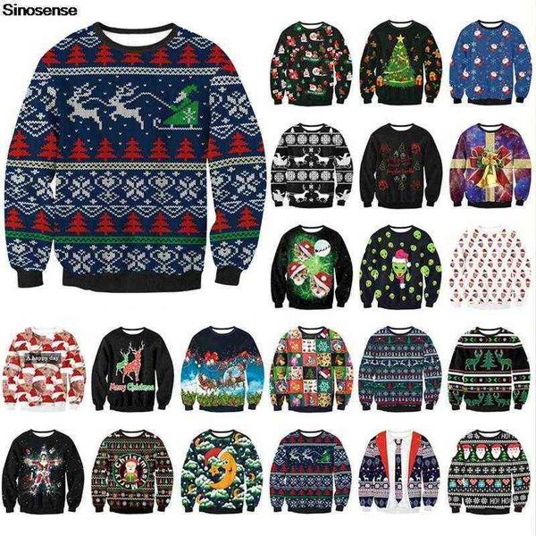 3d christmas tree reindeer santa printed ugly christmas sweater women men holiday crewneck sweatshirt pullover funny xmas jumper y1118, White;black
3d christmas tree reindeer santa printed ugly christmas sweater women men holiday crewneck sweatshirt pullover funny xmas jumper y1118, White;black
