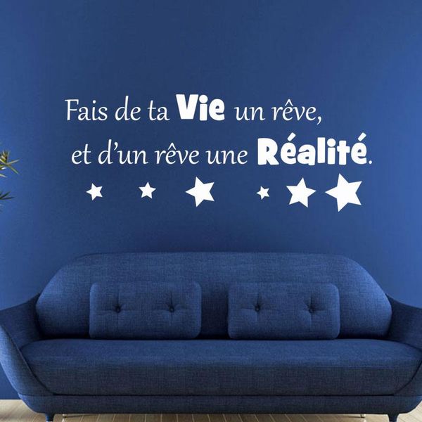 wall stickers fais de ta vie un reve mural decals art wallpaper poster for kids room lliving home decor removable sticker
wall stickers fais de ta vie un reve mural decals art wallpaper poster for kids room lliving home decor removable sticker