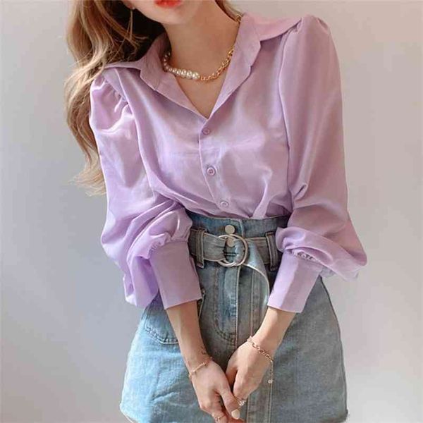 south korea chic autumn and western style lapel single-breasted loose casual all-match lantern sleeve shirt women gx1343 210507, White;black
south korea chic autumn and western style lapel single-breasted loose casual all-match lantern sleeve shirt women gx1343 210507, White;black