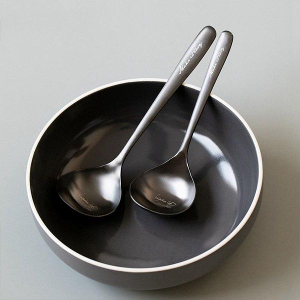 spoons 2021 pot soup spoon stainless steel matte titanium-plated black kitchen cooking utensil home tableware
spoons 2021 pot soup spoon stainless steel matte titanium-plated black kitchen cooking utensil home tableware