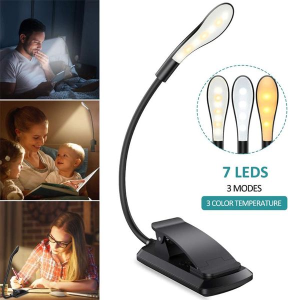 book lights rechargeable reading lamp 360 degree flexible neck clip light 3 color temperature adjustable 7 led l9
book lights rechargeable reading lamp 360 degree flexible neck clip light 3 color temperature adjustable 7 led l9