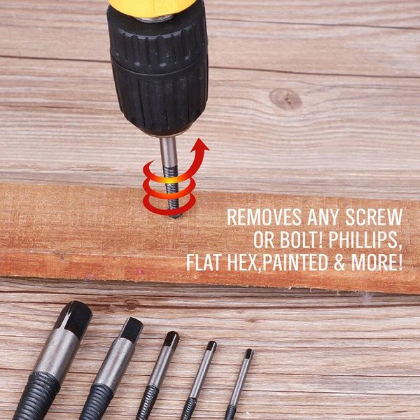 damaged screw extractor drill bit set broken bolt stud removal tool kit 6 different size dropship hand tools
damaged screw extractor drill bit set broken bolt stud removal tool kit 6 different size dropship hand tools