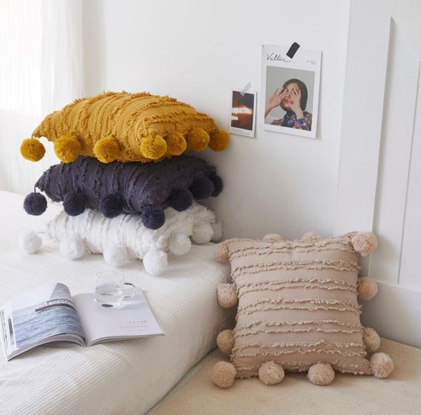 cushion/decorative pillow 45x45cm japanese jacquard ball case cushion cover with wool balls decorative retro simple lumbar sofa decor
cushion/decorative pillow 45x45cm japanese jacquard ball case cushion cover with wool balls decorative retro simple lumbar sofa decor