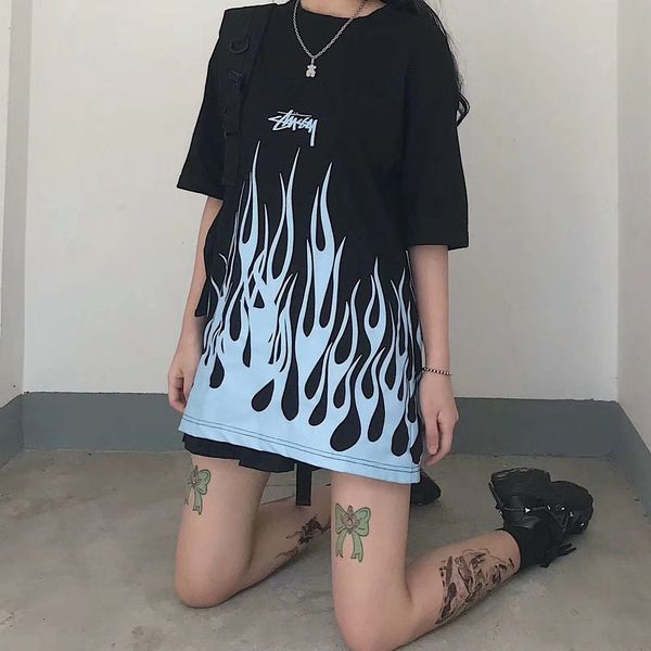 men women t-shirt kawaii flame print tshirt plus-size t-shirt crew neck fitted soft anime manga tee shirt clothes, White
men women t-shirt kawaii flame print tshirt plus-size t-shirt crew neck fitted soft anime manga tee shirt clothes, White