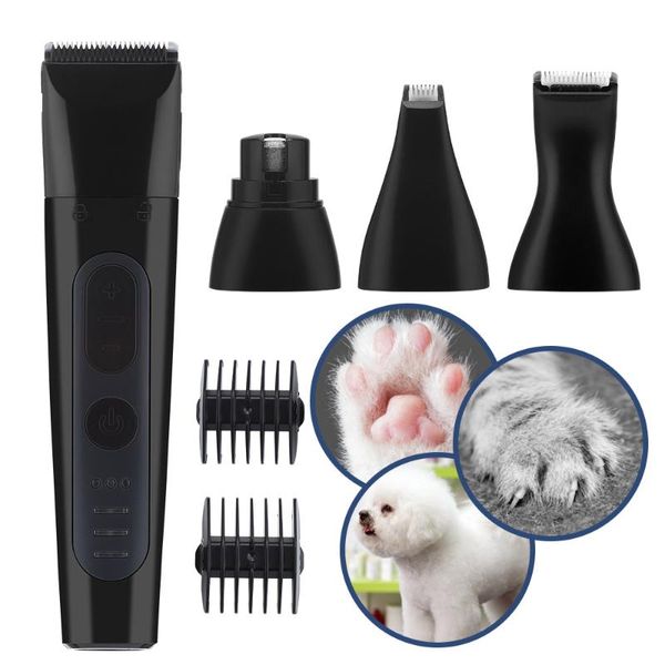 

hair clippers 4 in 1 dog nail grinder clipper electric pet paws trimmer with combs painless grooming trimming for dogs cats