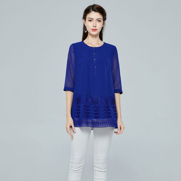 blouses blusas feminino summer fashion blue women flora leaves embroidery 3/4 sleeve casual vintage blouse plus size 4xl, White
blouses blusas feminino summer fashion blue women flora leaves embroidery 3/4 sleeve casual vintage blouse plus size 4xl, White