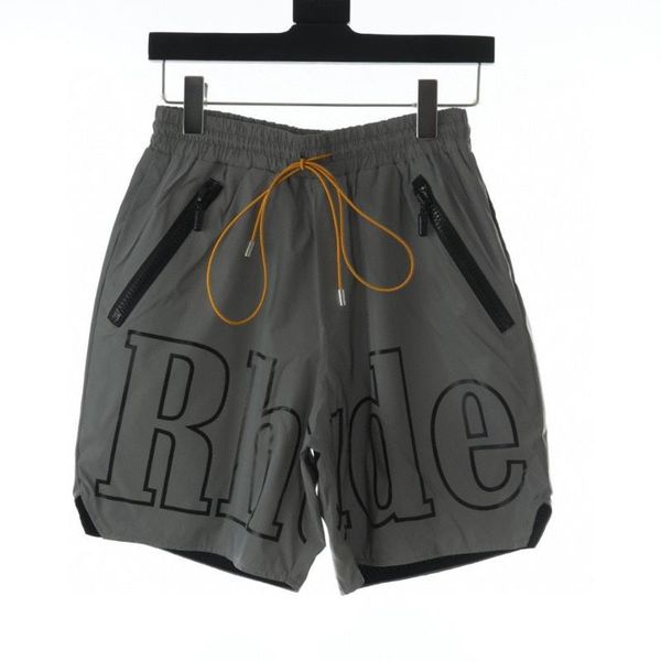 men's shorts printed letters drawstring reflective five-point pants sports loose men, White;black
men's shorts printed letters drawstring reflective five-point pants sports loose men, White;black