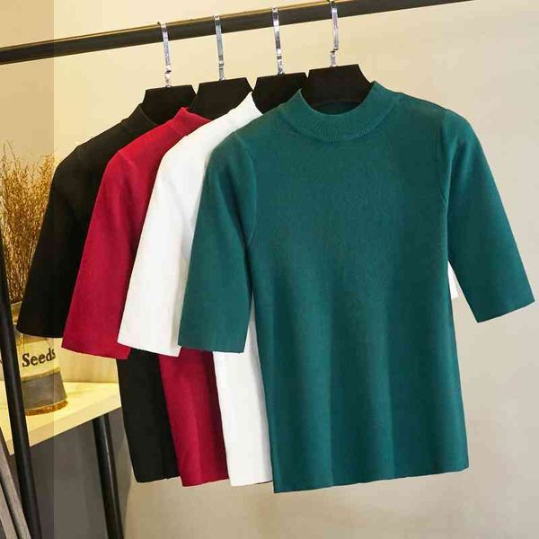 women's knits & tees half turtleneck plus size knitted women sweater sleeve basic casual pullover 2021 spring summer fashion, White
women's knits & tees half turtleneck plus size knitted women sweater sleeve basic casual pullover 2021 spring summer fashion, White