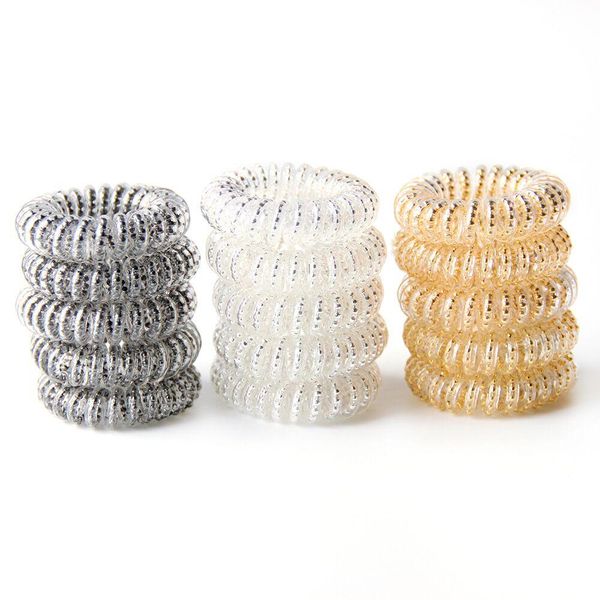 telephone wire cord hair rope retro gum ties girls elastic hairband stretchy scrunchy, Slivery;white
telephone wire cord hair rope retro gum ties girls elastic hairband stretchy scrunchy, Slivery;white