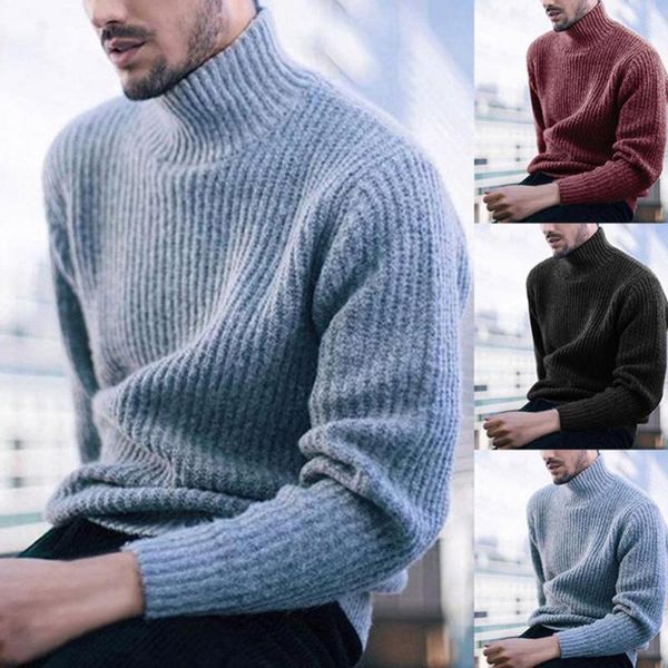 men's sweaters fashion men pullovers solid color turtleneck long sleeve casual pullover knitted sweater, White;black
men's sweaters fashion men pullovers solid color turtleneck long sleeve casual pullover knitted sweater, White;black