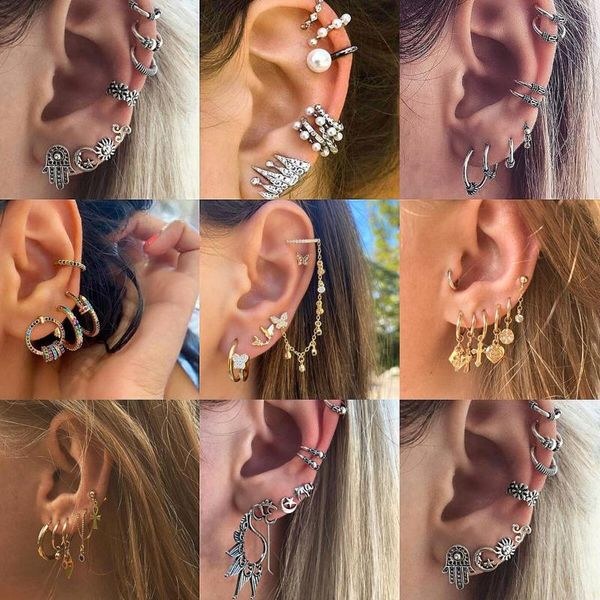 hoop & huggie 30styles fashion bohemian midi women's earrings set moon sun butterfly gold color jewelry charm retro national style gi, Golden;silver
hoop & huggie 30styles fashion bohemian midi women's earrings set moon sun butterfly gold color jewelry charm retro national style gi, Golden;silver