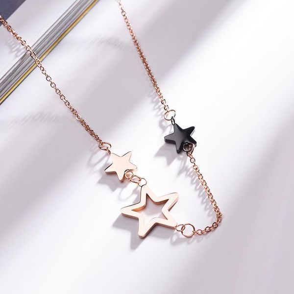 pendant necklaces elegant three stars titanium steel women fashion design female charm party jewelry girlfriend gifts, Silver
pendant necklaces elegant three stars titanium steel women fashion design female charm party jewelry girlfriend gifts, Silver
