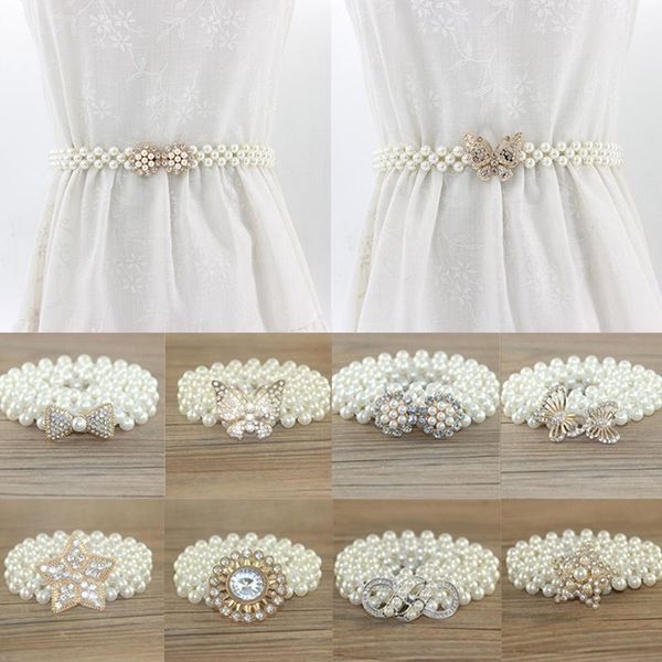 elegant women pearl crystal belt waist flower elastic buckle chain cummerbunds female girls dress strap waistband gift belts, Black;brown
elegant women pearl crystal belt waist flower elastic buckle chain cummerbunds female girls dress strap waistband gift belts, Black;brown
