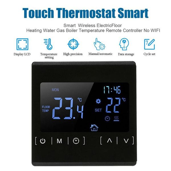 smart home control touch thermostat temperature wireless controller for water/electric floor heating gas boiler works google home,alexa
smart home control touch thermostat temperature wireless controller for water/electric floor heating gas boiler works google home,alexa