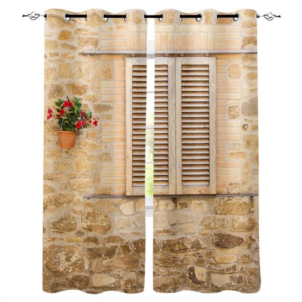 window flower pot stone brick retro curtains for living room modern bedroom drapes blinds curtain &
window flower pot stone brick retro curtains for living room modern bedroom drapes blinds curtain &