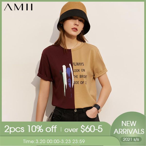 amii minimalism summer women's tshirt fashion oneck letter printed loose female causal women 12140229 t-shirt, White
amii minimalism summer women's tshirt fashion oneck letter printed loose female causal women 12140229 t-shirt, White