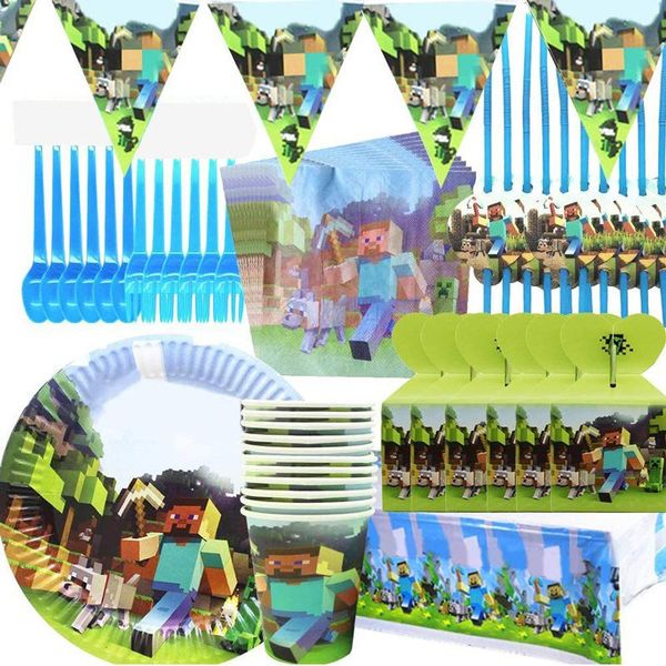 disposable dinnerware cartoon mining pixel game kids birthday party tableware cup plate balloon decoration supply baby shower
disposable dinnerware cartoon mining pixel game kids birthday party tableware cup plate balloon decoration supply baby shower