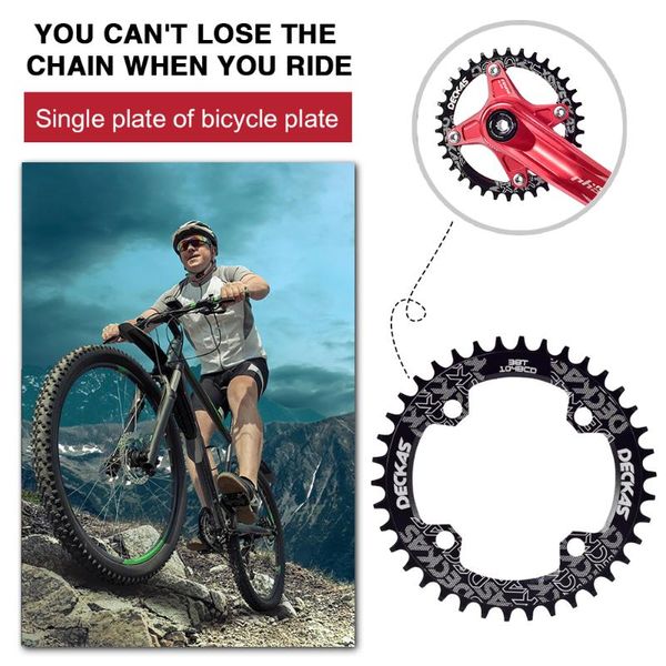 bike heels & chainwheels deckas 104 bcd mtb bicycle round shape narrow wide chainwheel 34t/36t/38t circle crankset single plate parts
bike heels & chainwheels deckas 104 bcd mtb bicycle round shape narrow wide chainwheel 34t/36t/38t circle crankset single plate parts