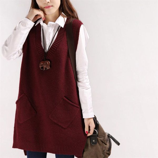 women's sweaters blouses spring , korean v-collar women mesh long form of pocket sweater vest sleeveless umfa, White;black
women's sweaters blouses spring , korean v-collar women mesh long form of pocket sweater vest sleeveless umfa, White;black