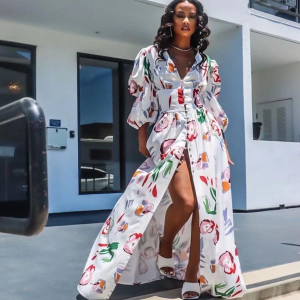 casual dresses 2021 arrival fashion design dress print v-neck long sleeve summer beach maxi vestidos, Black;gray
casual dresses 2021 arrival fashion design dress print v-neck long sleeve summer beach maxi vestidos, Black;gray