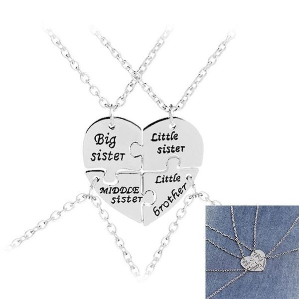 big middle little sister necklaces pendants for 4 brother necklace family baby birthday gift collar jewelry pendant, Silver
big middle little sister necklaces pendants for 4 brother necklace family baby birthday gift collar jewelry pendant, Silver