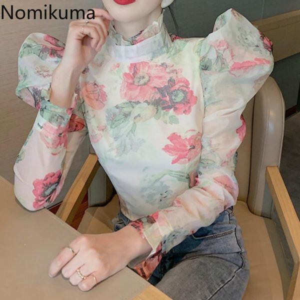 nomikuma blusas mujer stand collar long puff sleeve shirts women floral print back zipper vintage blouse korean style 3a589 women's blo, White
nomikuma blusas mujer stand collar long puff sleeve shirts women floral print back zipper vintage blouse korean style 3a589 women's blo, White