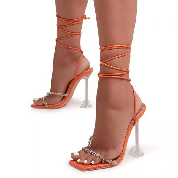 Women Sexy Sandals Bandage High Heels Woman Fashion Summer Pumps Shoes New Square Toe Rhinestone Plus Size Ladies Party Footwear, White
Women Sexy Sandals Bandage High Heels Woman Fashion Summer Pumps Shoes New Square Toe Rhinestone Plus Size Ladies Party Footwear, White