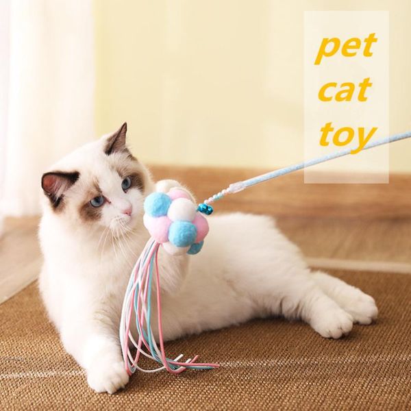 pet cat handmade feather pompon bal funny bell toy interactive toys fairy tassel tease cats rods
pet cat handmade feather pompon bal funny bell toy interactive toys fairy tassel tease cats rods