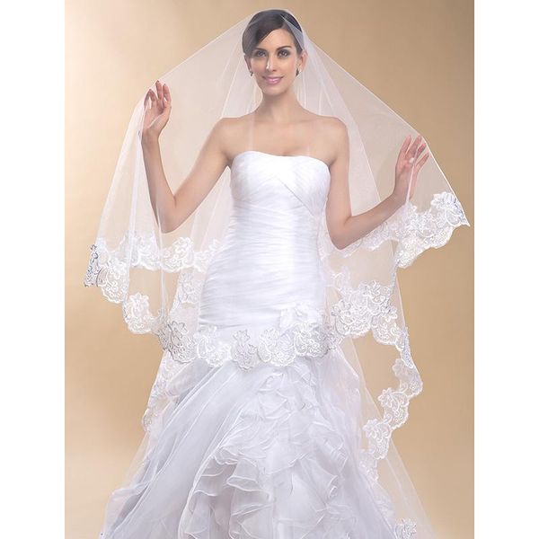 bridal veils lan ting bride one-tier lace applique edge wedding veil cathedral 53 118.11 in (300cm) tulle sheath/ column trumpet/, Black
bridal veils lan ting bride one-tier lace applique edge wedding veil cathedral 53 118.11 in (300cm) tulle sheath/ column trumpet/, Black