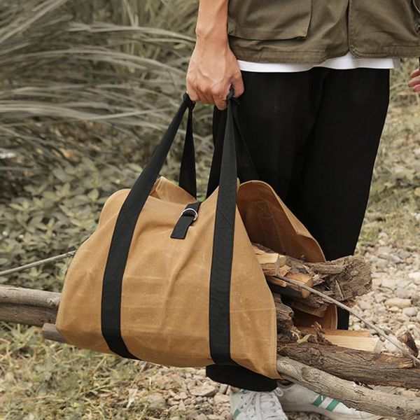 outdoor bags camping log carrier storage bag wax canvas large capacity portable moisture-proof firewood carrying holder tool
outdoor bags camping log carrier storage bag wax canvas large capacity portable moisture-proof firewood carrying holder tool