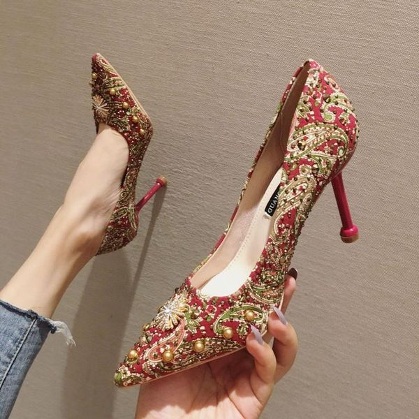 dress shoes high heels pumps wedding cheongsam red bridal rhinestone party female stiletto a, Black
dress shoes high heels pumps wedding cheongsam red bridal rhinestone party female stiletto a, Black