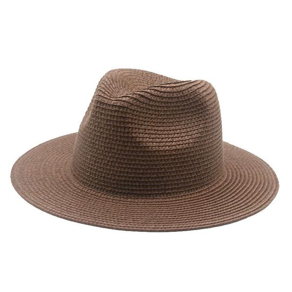 wide brim hats 17 colors solid color sun protection beach hat shading women summer outdoor straw jazz cap, Blue;gray
wide brim hats 17 colors solid color sun protection beach hat shading women summer outdoor straw jazz cap, Blue;gray