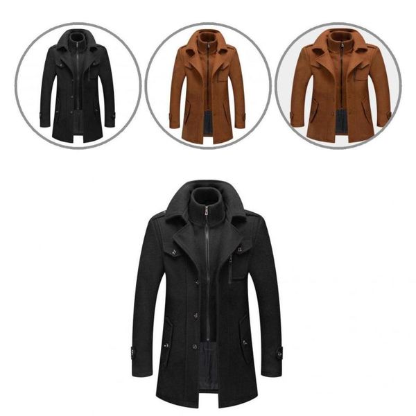 men's jackets simple trench coat turndown collar temperament mid length pure color jacket men, Black;brown
men's jackets simple trench coat turndown collar temperament mid length pure color jacket men, Black;brown