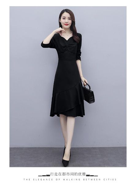 chest wrapped butterfly ladies temperament v-neck fishtail dress autumn 2021 waist slimming tide casual dresses, Black;gray
chest wrapped butterfly ladies temperament v-neck fishtail dress autumn 2021 waist slimming tide casual dresses, Black;gray