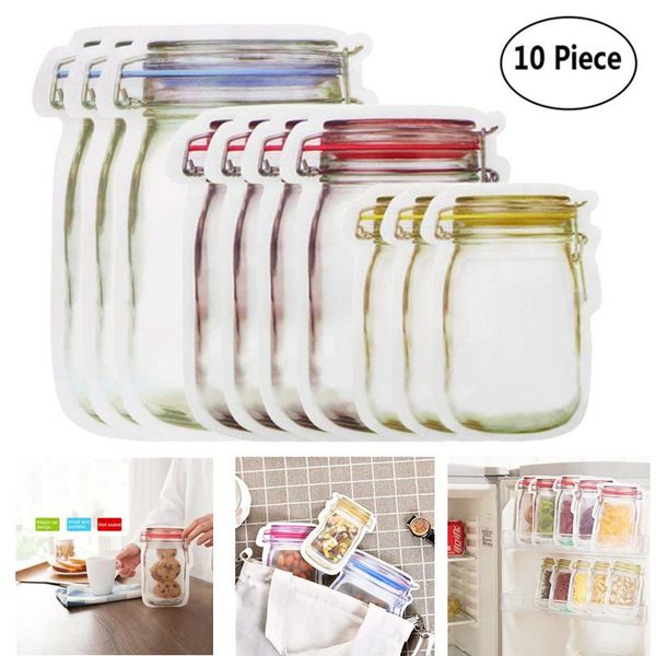 10pcs/lot reusable mason jar bottles bags nuts candy cookies bag fresh storage snacks zipper sealed kitchen organizer outdoor
10pcs/lot reusable mason jar bottles bags nuts candy cookies bag fresh storage snacks zipper sealed kitchen organizer outdoor