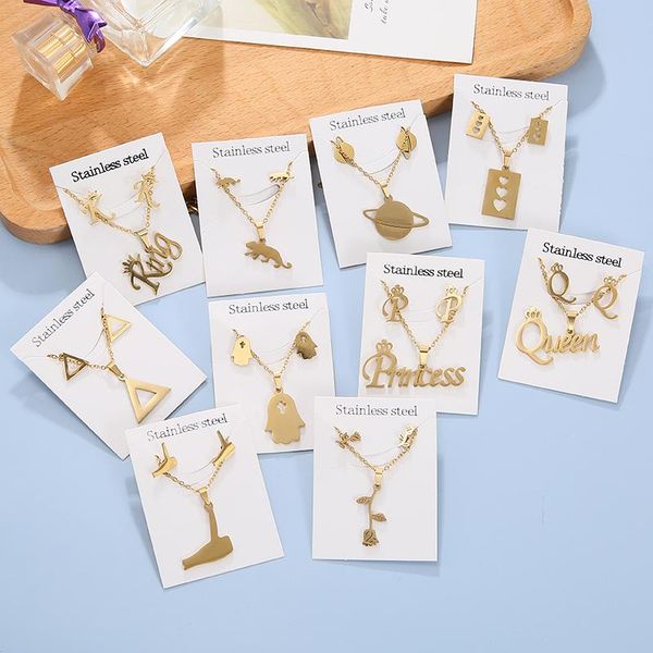 earrings & necklace 2021 animal flower king stainless steel pendant sets for women gold color chain jewelry gifts, Silver
earrings & necklace 2021 animal flower king stainless steel pendant sets for women gold color chain jewelry gifts, Silver