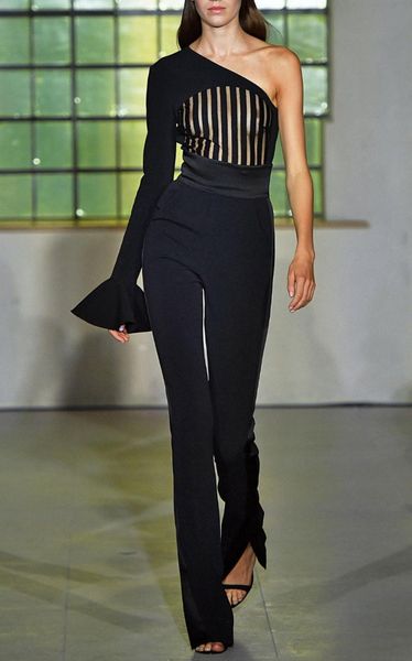 women's jumpsuits & rompers 2021 women black jumpsuit celebrity one-shoulder long sleeve evening party fashion bandage, Black;white
women's jumpsuits & rompers 2021 women black jumpsuit celebrity one-shoulder long sleeve evening party fashion bandage, Black;white