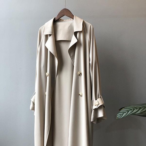 women's trench coats women autumn thin solid long trend coat casual loose double breasted windbreaker office lady sleeve outwear overco, Tan;black
women's trench coats women autumn thin solid long trend coat casual loose double breasted windbreaker office lady sleeve outwear overco, Tan;black