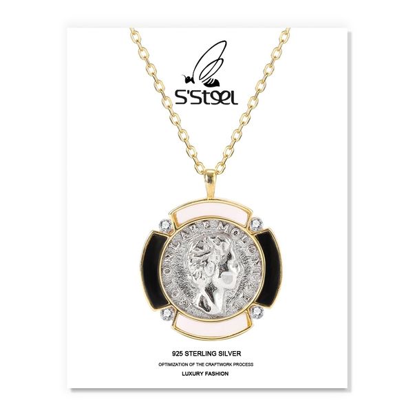 s'steel zircon necklaces for women 925 sterling silver korean luxury portrait coin pendant necklace cadena plata fine jewelry
s'steel zircon necklaces for women 925 sterling silver korean luxury portrait coin pendant necklace cadena plata fine jewelry