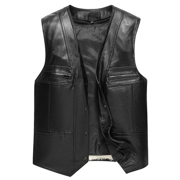 genuine leather vest man fur integrated sheepskin middle-aged and elderly suit warm waistcoat men's vests, Black;white
genuine leather vest man fur integrated sheepskin middle-aged and elderly suit warm waistcoat men's vests, Black;white