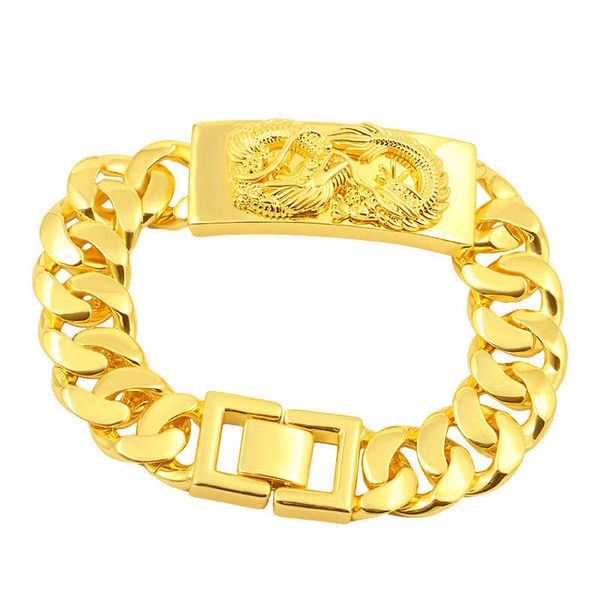 men's dragon brand 24k gold plate link, chain bracelets njgb125 fashion wedding gift men yellow gold plated bracelet, Black
men's dragon brand 24k gold plate link, chain bracelets njgb125 fashion wedding gift men yellow gold plated bracelet, Black