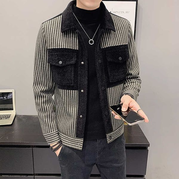 mens wool trench coat striped casual jacket autumn winter warm steetwear windbreaker big pocket outwear ropa de hombre 210527, Black
mens wool trench coat striped casual jacket autumn winter warm steetwear windbreaker big pocket outwear ropa de hombre 210527, Black