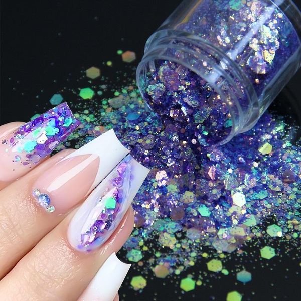 nail glitter 5g holographic mixed sequins sparkly chunky chameleon hexagon flakes paillette polish manicures decorations, Silver;gold
nail glitter 5g holographic mixed sequins sparkly chunky chameleon hexagon flakes paillette polish manicures decorations, Silver;gold