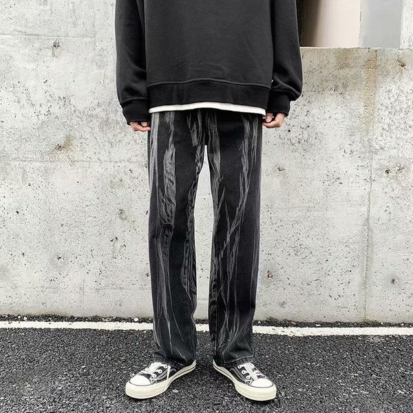 Korean Tie-dye Jeans Mens Fashion Casual Retro Wide-leg Jeans Men Streetwear Loose Hip-hop Straight Denim Trousers Mens -3XL, Black
Korean Tie-dye Jeans Mens Fashion Casual Retro Wide-leg Jeans Men Streetwear Loose Hip-hop Straight Denim Trousers Mens -3XL, Black