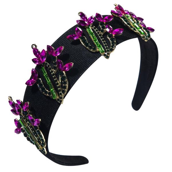 other personality cactus designer headband for woman vintage hand made multi color rhinestone hair band party accessories, Golden;white
other personality cactus designer headband for woman vintage hand made multi color rhinestone hair band party accessories, Golden;white