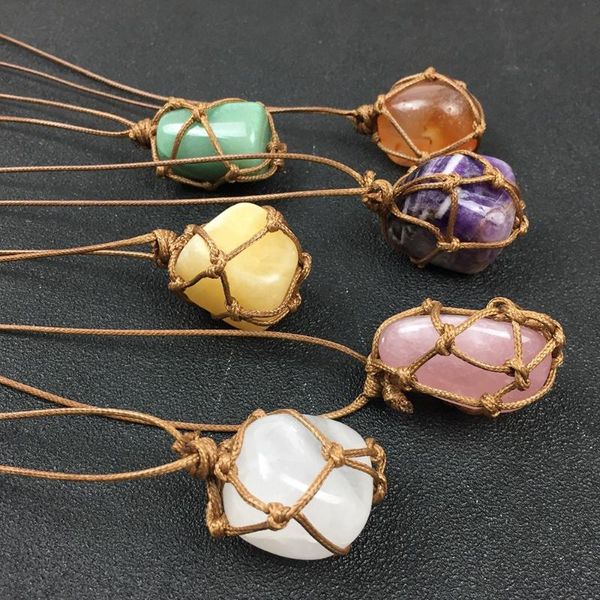 pendant necklaces raw stone reiki healing mineral agates natural quartz necklace amethysts crystal wrap braid femme collier, Silver
pendant necklaces raw stone reiki healing mineral agates natural quartz necklace amethysts crystal wrap braid femme collier, Silver