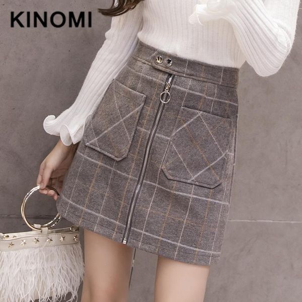 skirts kinomi women's korean vintage woolen plaid wrap high waist zipper button mini female with pocket 2021, Black
skirts kinomi women's korean vintage woolen plaid wrap high waist zipper button mini female with pocket 2021, Black