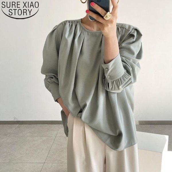 women's blouses & shirts causal women solid green blouse plus size loose clothing fashion round collar spring long sleeve shirt vintag, White
women's blouses & shirts causal women solid green blouse plus size loose clothing fashion round collar spring long sleeve shirt vintag, White